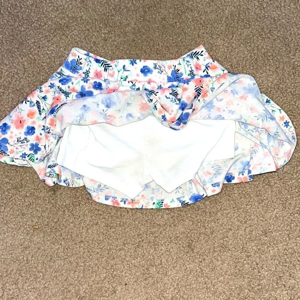 Basic Editions Mixed Set of 2 Skorts-  Size XS (Floral)(4/5) Pink (7/8)